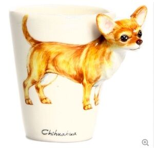 Anthropologie-Blue Witch Chihuahua Short-Haired 3D Porcelain Mug